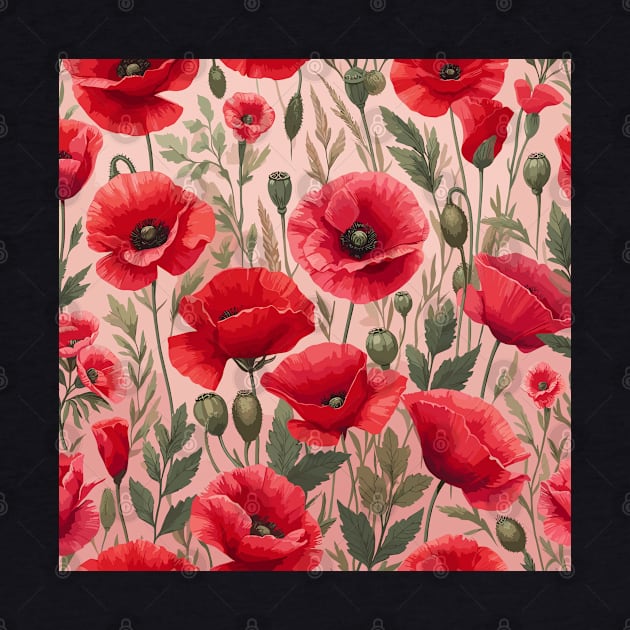 Red Poppy Flower by Jenni Arts